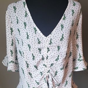 Cute cactus blouse